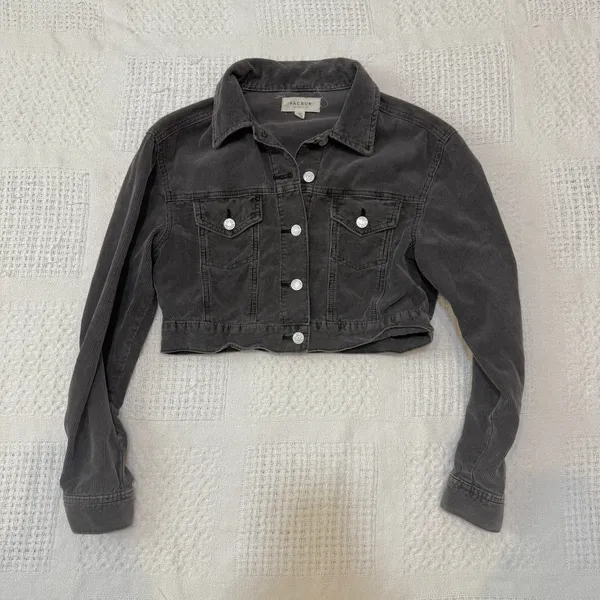Pacsun XS S corduroy cropped trucker jacket coat C 2996 - Image 9