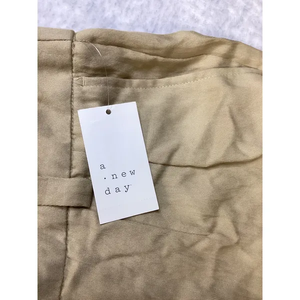 A New Day Womens Beige High-Rise Wide Leg Pleated‎ Trousers Size 14 NWT - Image 3
