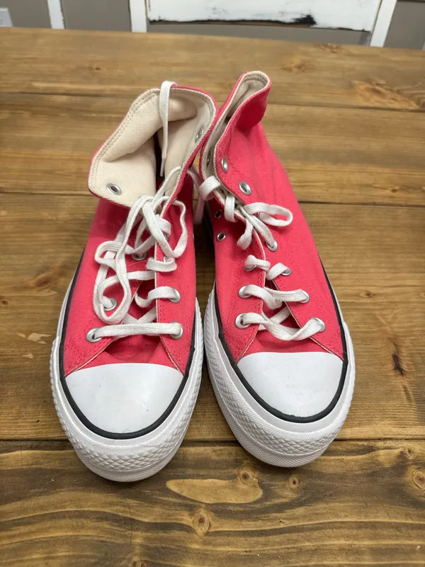 Hot Pink Converse Platform High-Top - Image 6