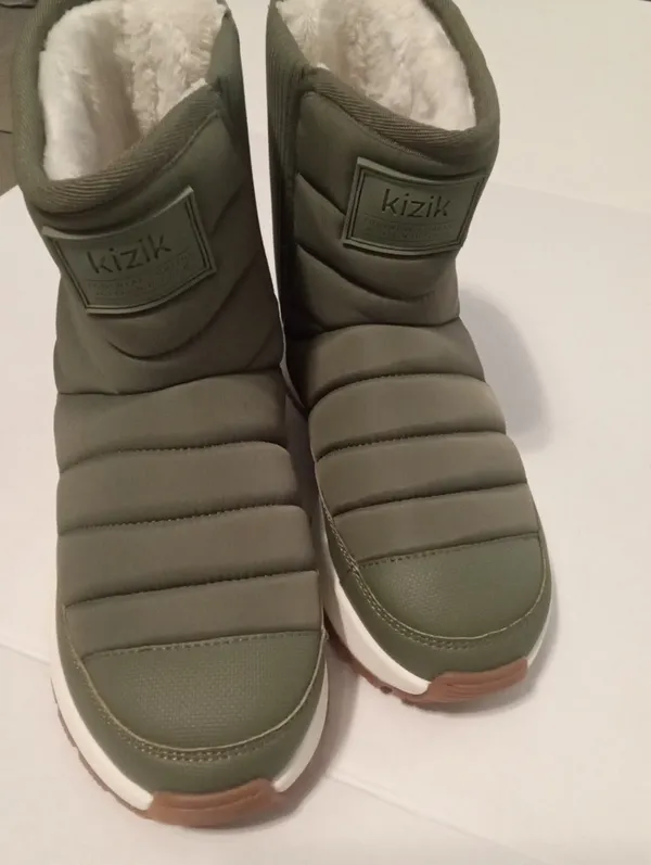 Women’s Juno Olive Quilted Winter Boot with Faux Fur Lining Limited Edition 6 - Image 2