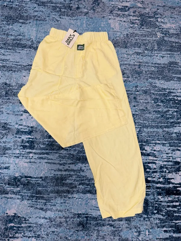 Daily Drills Linen Resort Pants Lemonade XS/S NWT - Image 4