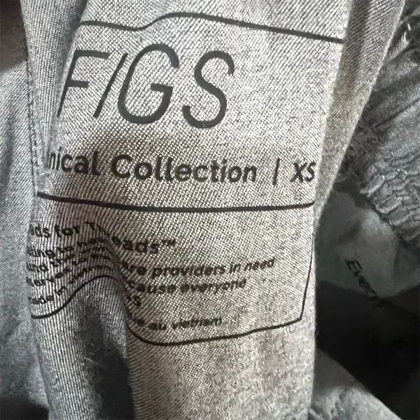 FIGS Unisex Cargo Scrub Pants XS Gray Elastic Waist Drawstring Workwear - Image 6