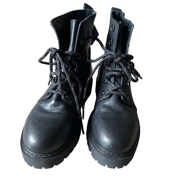Anthony Veer‎ Sophia Lace-up Leather Combat Boots Women's 10.5 Classic Casual - Image 2