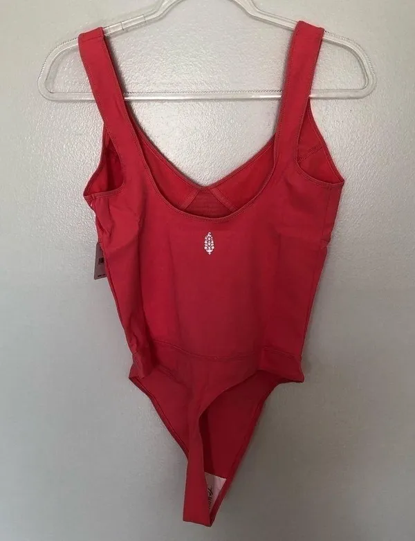 Free People Heart of Gold Leotard Strawberry New Small - Image 3