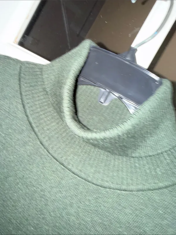 ASOS Green Turtleneck Knit Sweater Midi Dress 8 - Image 6