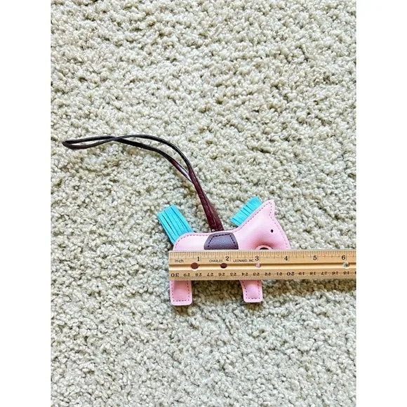 Mini Horse Bag Charm pony Faux Leather Pink with‎ Blue Mane - New - Image 4