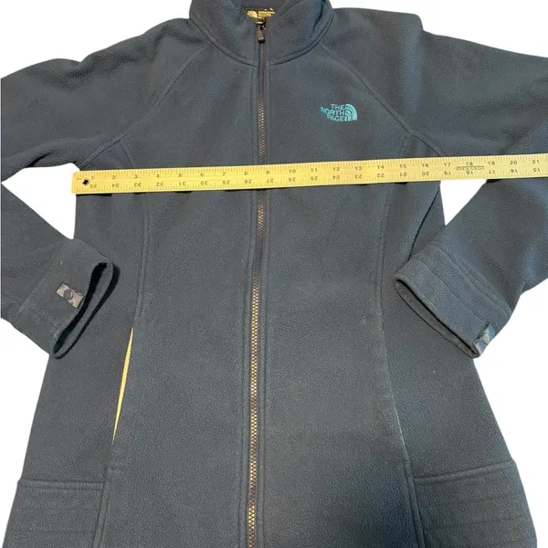 The North Face Women's Fleece Mock Neck Full Zip Up Jacket Blue M - Image 5