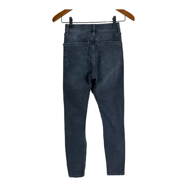 TOPSHOP MOTO Jamie Black Distressed Skinny Jeans Womens Size W24 24” Waist L30 - Image 3