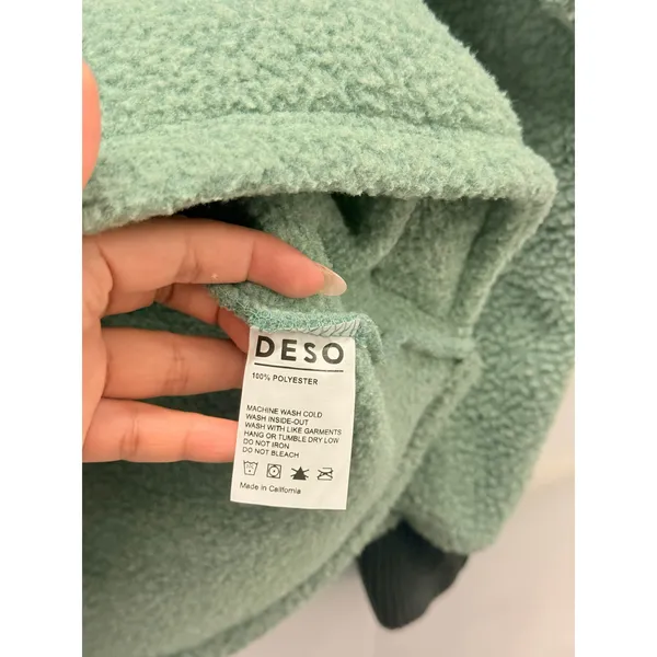 Deso Tioga Half-Zip Pull Over Fleecek Sweater S/M Fall Winter‎ Cozy Warm - Image 7