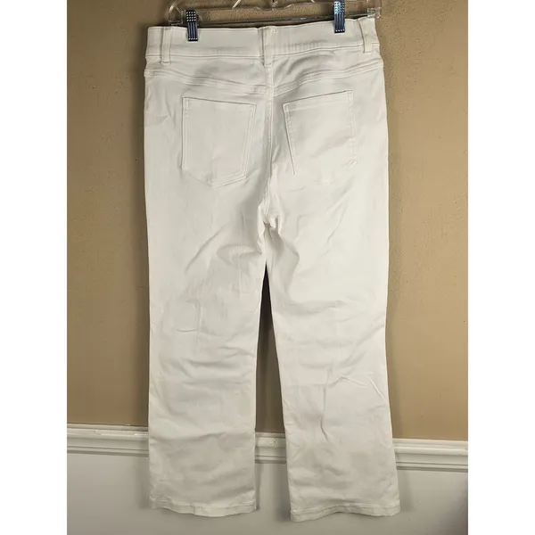 NWT Spanx Womens White Kick Flare Jeans‎ Large - Image 2