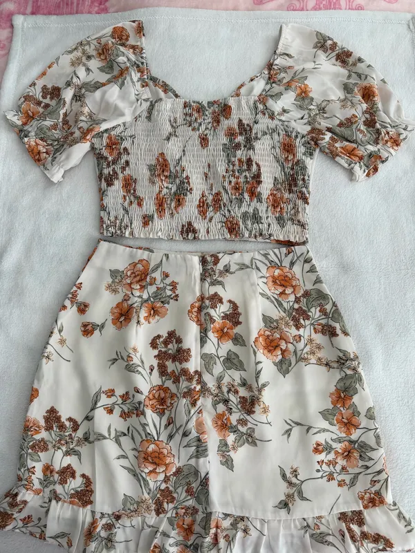 Paper Crane Two-Piece Floral Set - Image 2