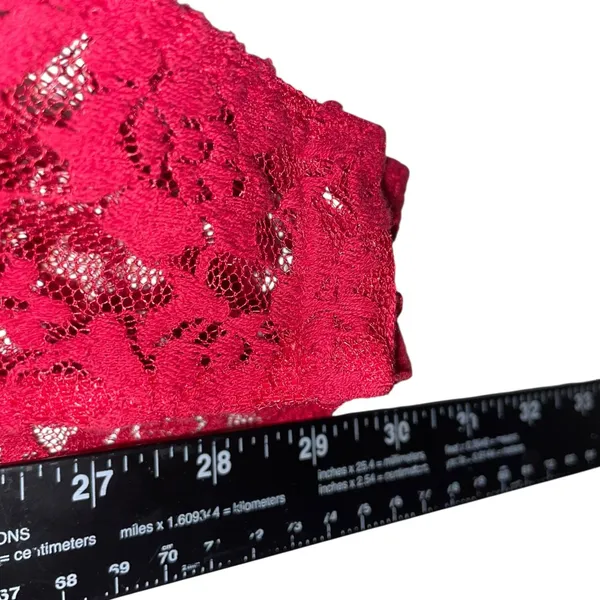 AmbuRance Red Lace Bodysuit V Neck Sleeveless Full Lace Size 2X - Image 6