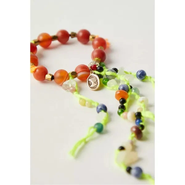 Free People Ariana Ost The Sand Dripp Hair Tie in Lime Green NWT Bracelet - Image 5