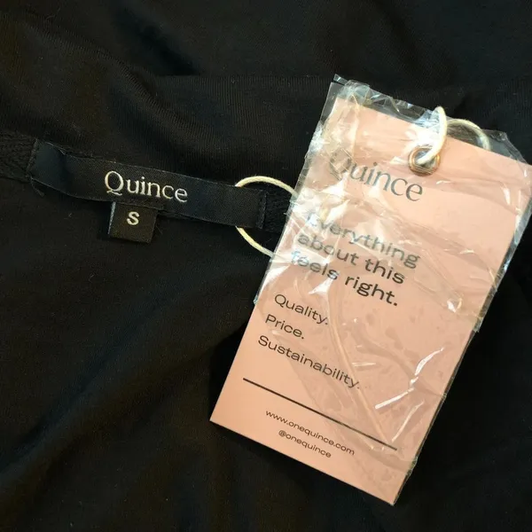 Quince Womens Tencel Jersey Midi Wrap Dress Tie Waist Shawl Collar Black S - Image 7