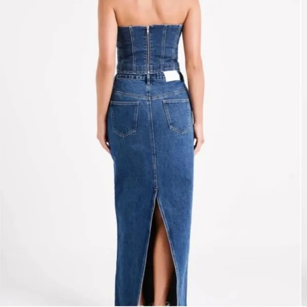Meshki Illona Denim Maxi Skirt - size Medium - Image 2