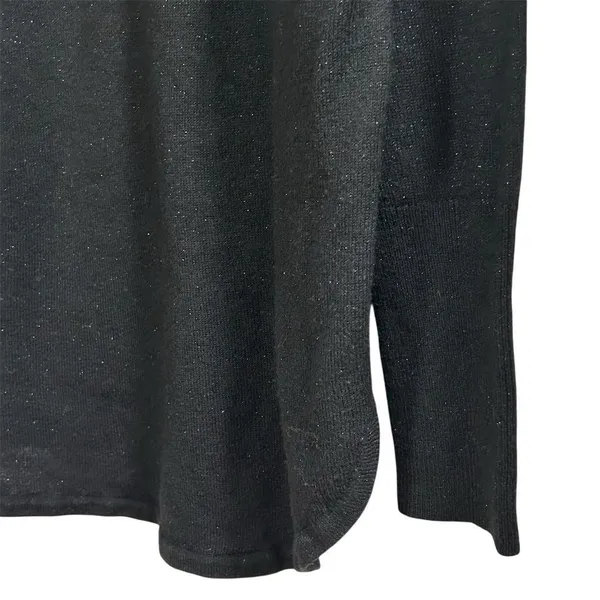 APT. 9 Women’s‎ metallic Shimmer Black Crew Neck Pullover Sweater Long Sleeve - Image 4