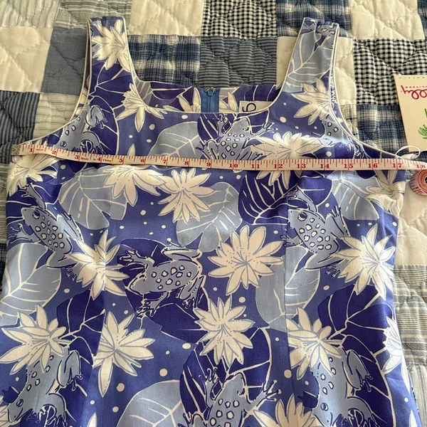 Lilly Pulitzer Dress 6 Vintage NWT Krista Lotus Blue Prince Charming Frogs - Image 7