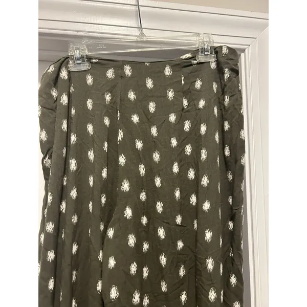 Est. 1946 Women’s Size 12 Wide Leg Pants Olive Green Boho Granola Teacher Casual Fun Zip - Image 4