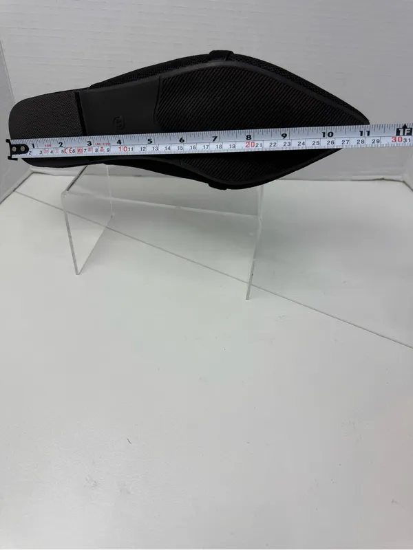 CUCCOO Black Pointed Toe Mule Flats Gold Chain EU 41 US 10-10.5 - Image 11