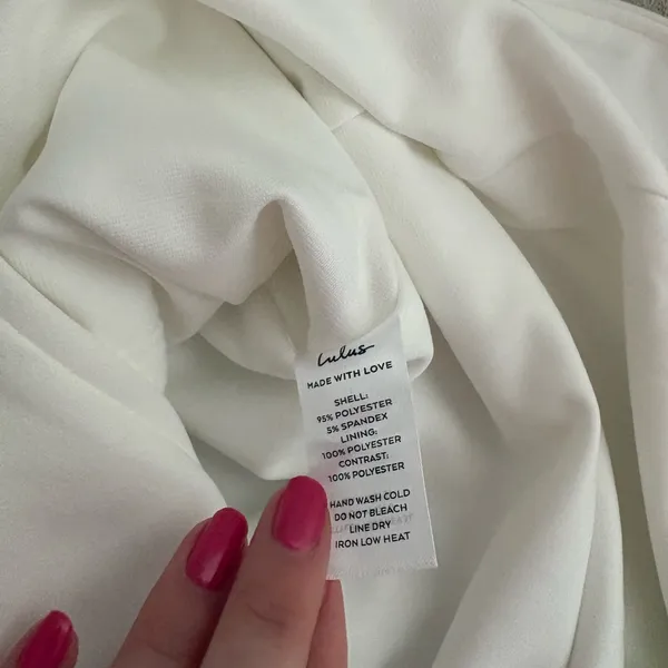 Lulus Romantic Celebration White Tie-Strap Bodycon Midi Dress Size Small Bridal - Image 11