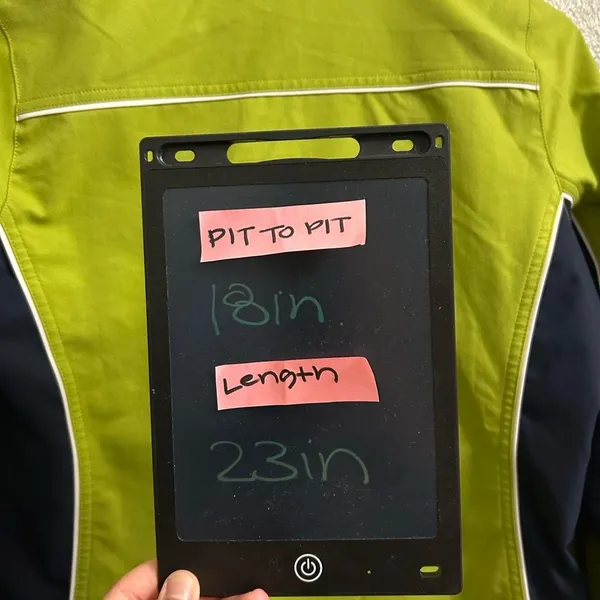 Green Lightweight Zip Up Jacket Athletic Windbreaker Fits Small - Image 4