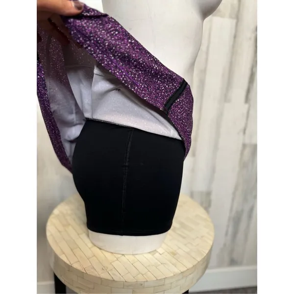 Lululemon Purple Speckled Athletic Skort Size 6 Built-In Shorts Zipper Pocket - Image 7