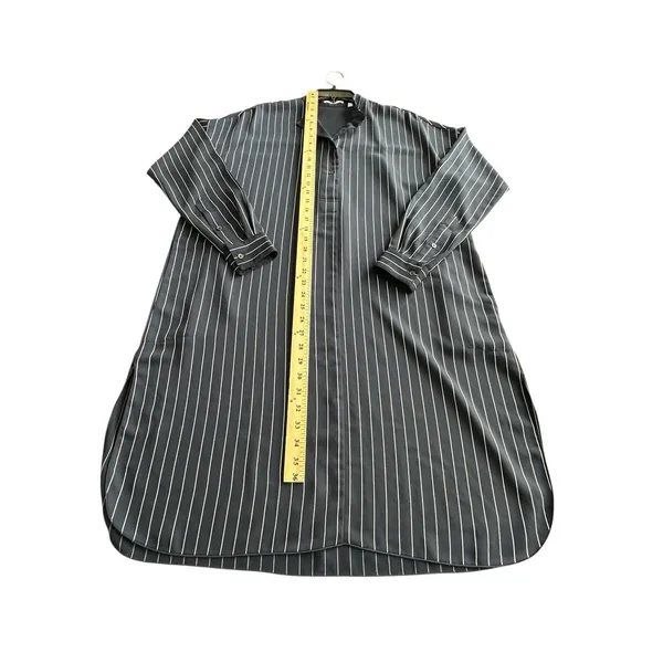 Aritzia‎ Babaton Striped Shirt Dress Blue White Midi Long Sleeve Pockets #FF10-2 - Image 8