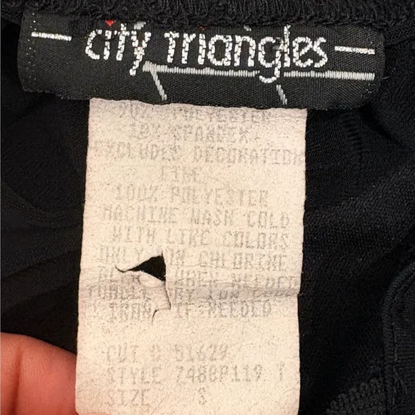 Y2K City Triangles Black Ruched Halter Cocktail Dress XS Party Going‎ Out Hoco - Image 8