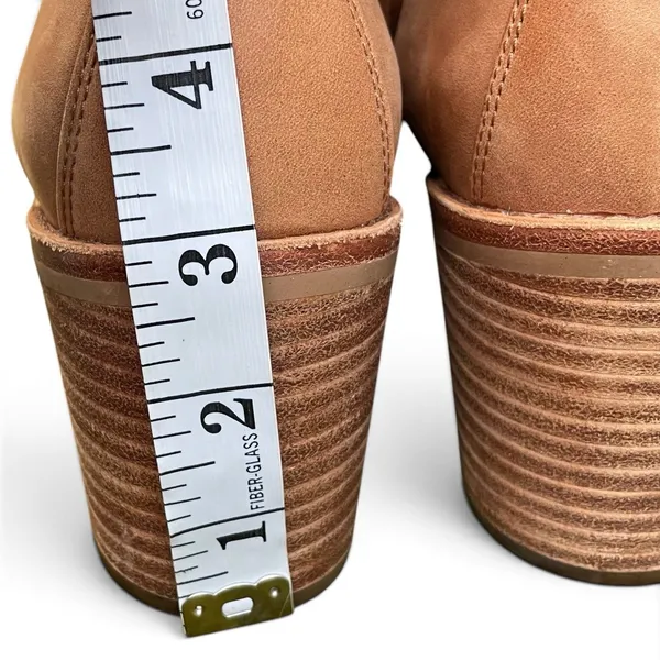 Ugg Oriana Boots Chestnut/Tan Sz 8.5 Side Zip Lace Up Western Prairie Fall - Image 14