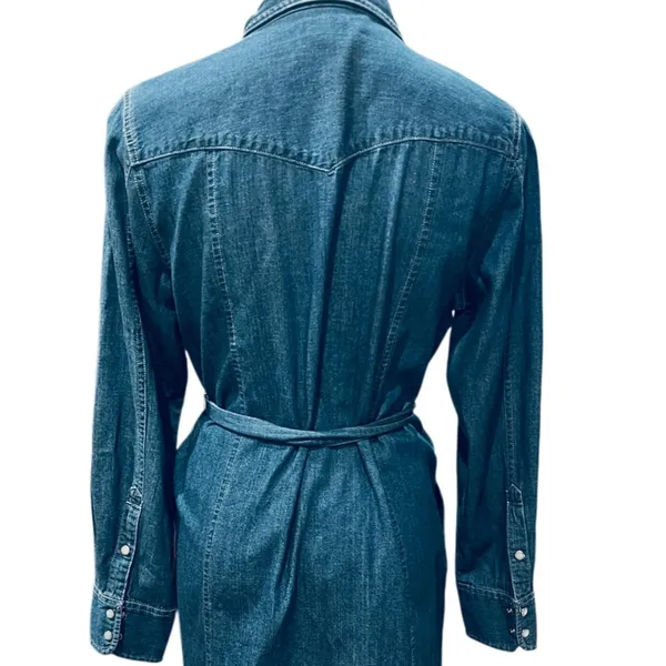 J.CREW Denim shirtdress with tie belt Size 6 - Image 11