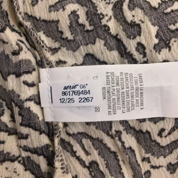 NWT Aerie Button Front Maxi Dress xxl smocked gray animal print - Image 10