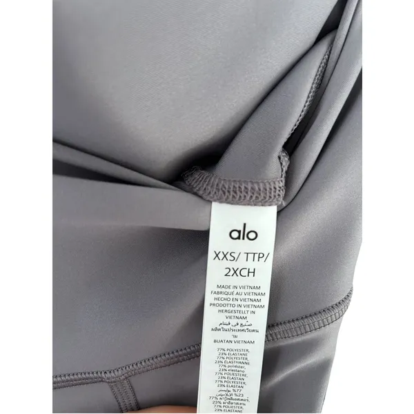 Alo YOGA HIGH-WAIST AIRLIFT LEGGING 7/8 LENGHT FOG SIZE XXS NWT - Image 6