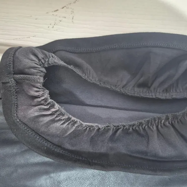 THML Black Faux Leather Dress with Ruffle Sleeves Size Medium - Image 5