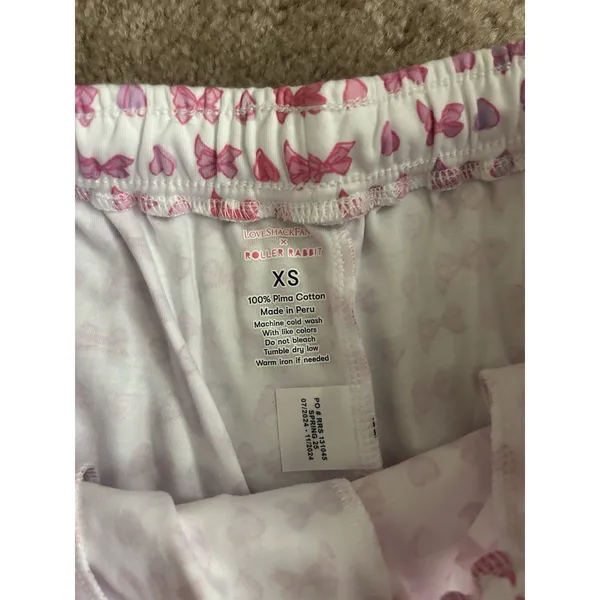 Roller Rabbit x Love Shack Fancy Disco Bow Mischa Set Pink Pajamas XS NWT - Image 9