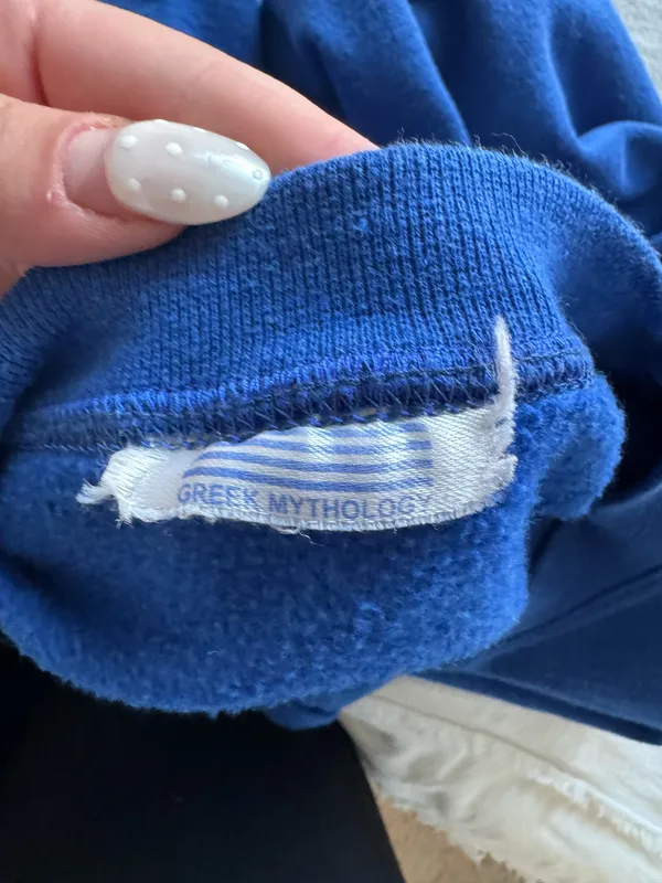 Vintage Greece Sweatshirt Blue Size XL - Image 2