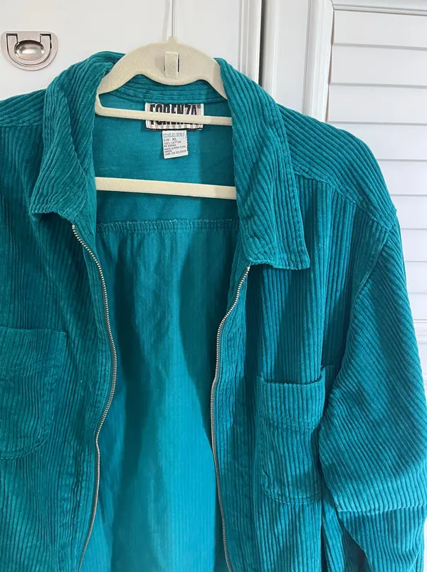 Forenza Vintage Corduroy Teal Jacket - Image 2