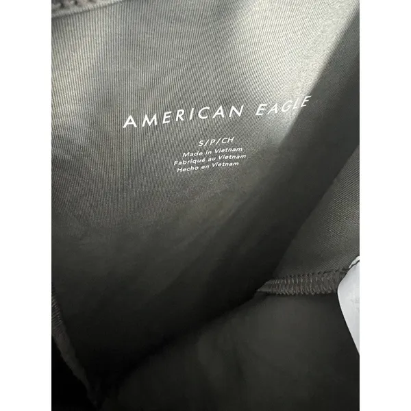 American Eagle Bodysuit Shorts Women’s Medium Sage Cami Straps Stretch Fitted - Image 4