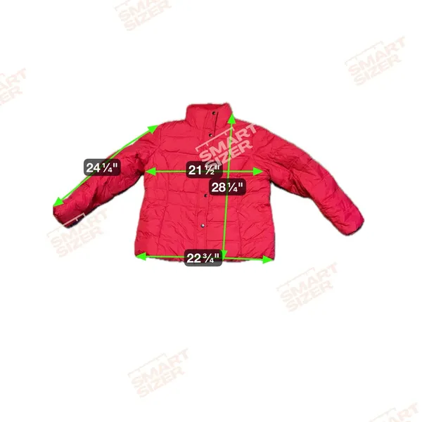 Lands' End Women’s Bold‎ Red Snap/ Zip Winter Coat Size XL - Image 4