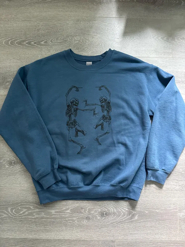Skeleton Crewneck Blue Size M - Image 3