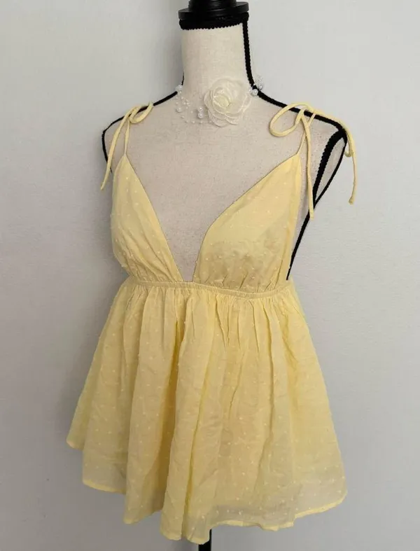 Princess Polly butter yellow babydoll tank top🌼💛✨ - Image 7