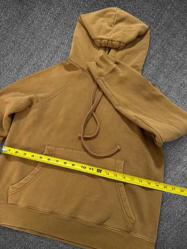 Zara Women’s Size Small Camel Brown Washed Pullover Hoodie Sweatshirt - Image 5