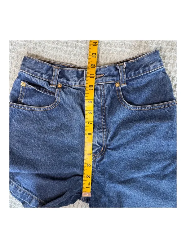 Vintage Lawman Jeans Denim Mom Shorts Womens Juniors 5 90s Western Cowgirl Jorts - Image 6