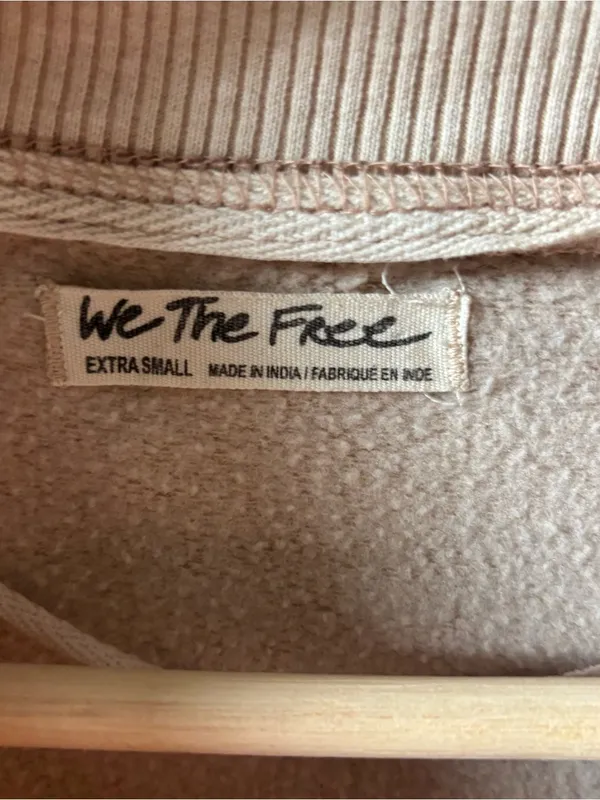 We The Free “Nikki” Cropped Cream Sweatshirt - Image 5