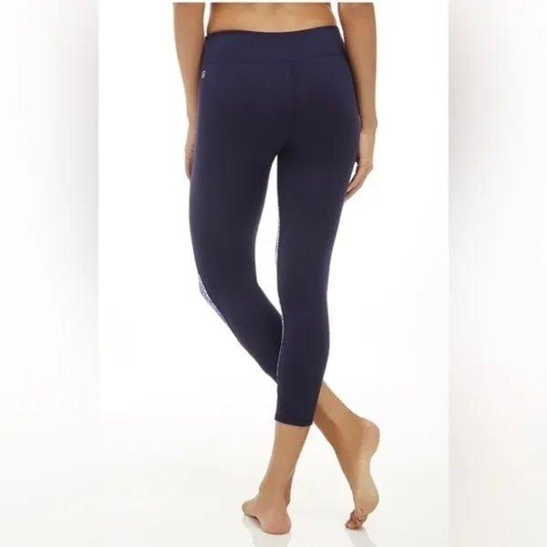 Fabletics Sydney Capri Athletic Leggings Athleisure Navy Purple Size Small Gym‎ - Image 3
