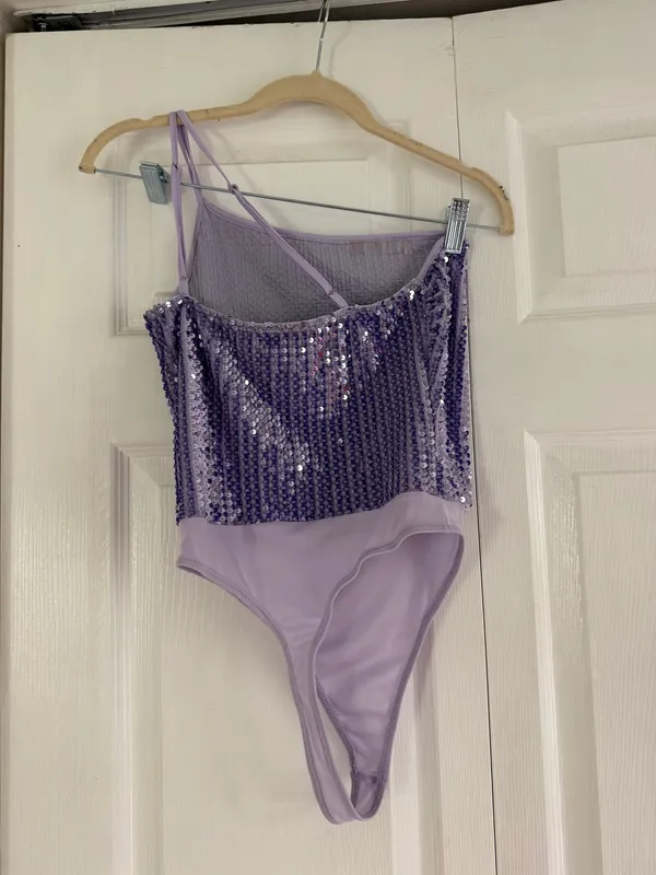 Lucy in the Sky Bodysuit Sequin Purple - Image 3