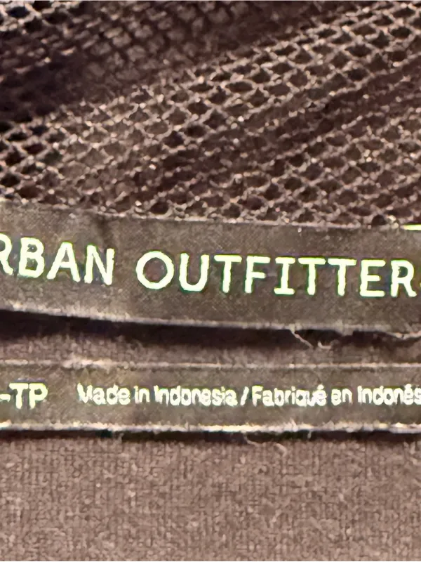 Urban Outfitters Black Crop Top with Neon Green Logo Sz XS - Image 4