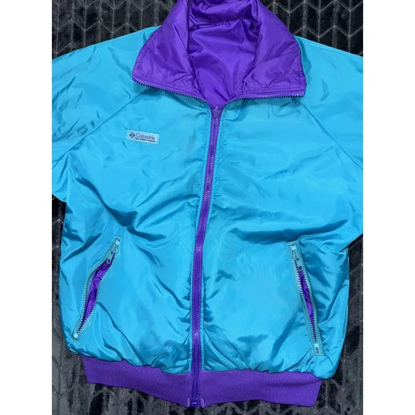 Vintage Columbia Women's Jacket Reversible Thinsulate Full Zip Size Medium - Image 4