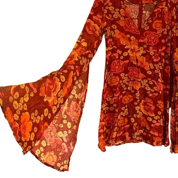 NWT Cider Retro Blossom Floral Mini Dress Small - Image 4