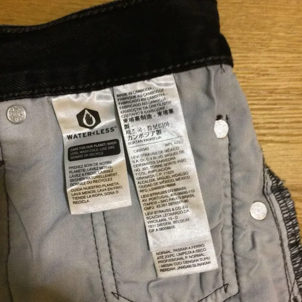 Levi’s 501 raw hem black buttonfly shorts 27 - Image 9