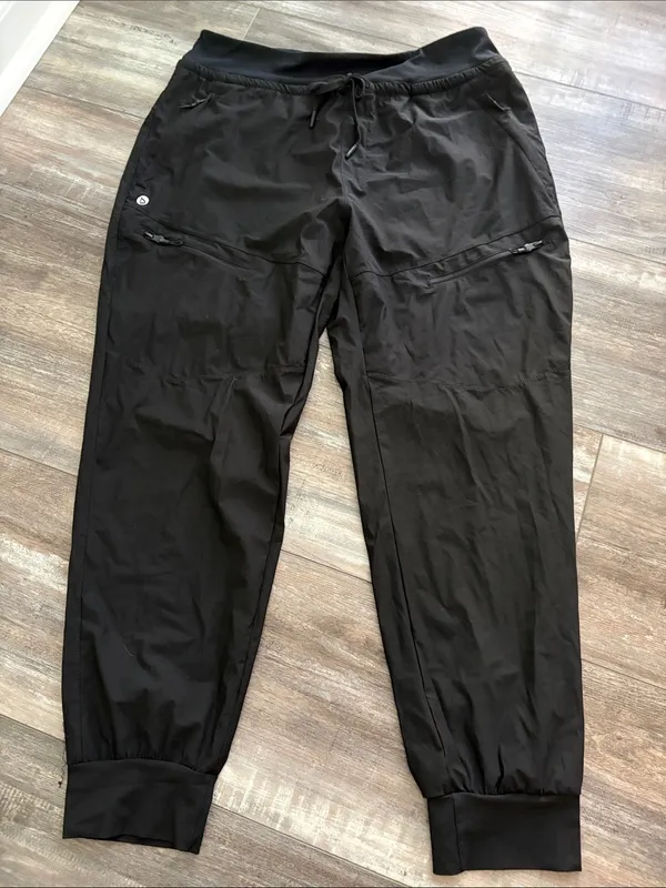 Baleaf Women's Lightweight Black Hiking Pants with 5 Zippered Pockets large - Image 7